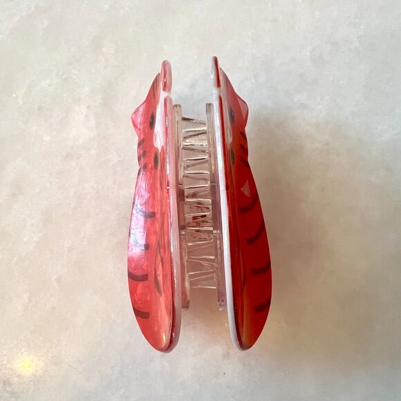 NWOT - Large Orange Cat Hair Claw Clip - Faux Mother of Pearl - Picture 2 of 3